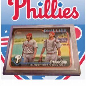Dynamic Duo: Philadelphia Phillies #428 Topps Baseball Card - Rare Find!